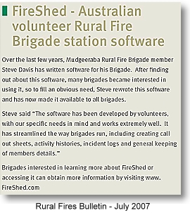 Rural Fires Bulletin - August 2007 